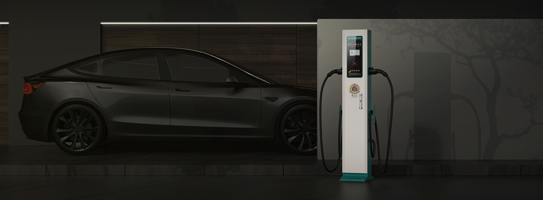 NKR -AC002 Stojak podłogowy Stacja ładująca EV